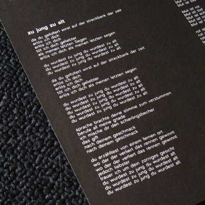 Lyric sheet [Detail]