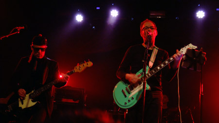 Wire's Graham Lewis and Colin Newman (with Robest Gray just visible in the background) - live at Heaven, London, 24 March 2013