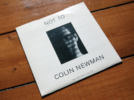 Colin Newman 'We Means We Starts' UK 7 inch single back cover