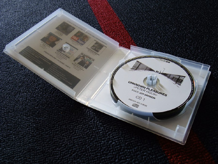 Peter Hook 'Unknown Pleasures' audio book discs design