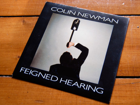 Colin Newman 'Feigned Hearing' 7 inch single front cover design