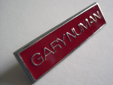 Gary Numan enamel/metal lapel badge