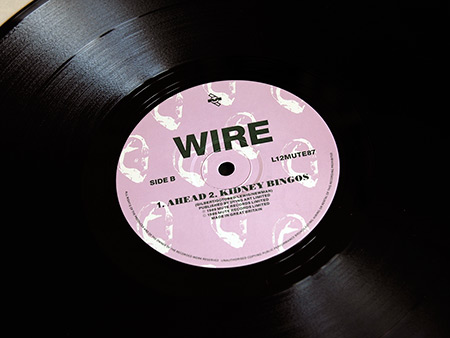 Wire 'Buzz Buzz Buzz (Live Live Live) limited edition 12 inch single side B label design