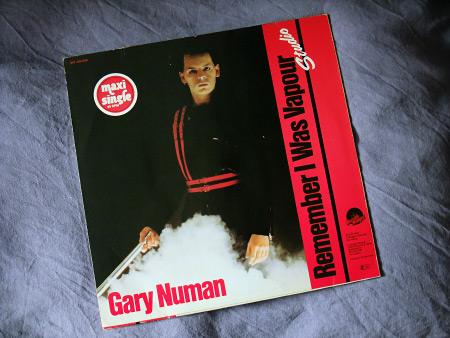 Gary Numan - 'Remember I Was Vapour' (Live) West German 12" rear cover design