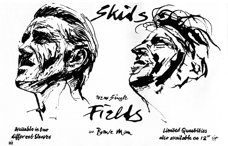 Skids 'Fields' Smash Hits magazine advert