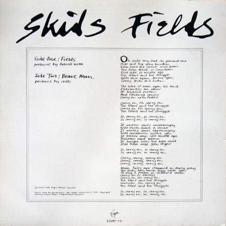 Skids - 'Fields' 12" rear cover