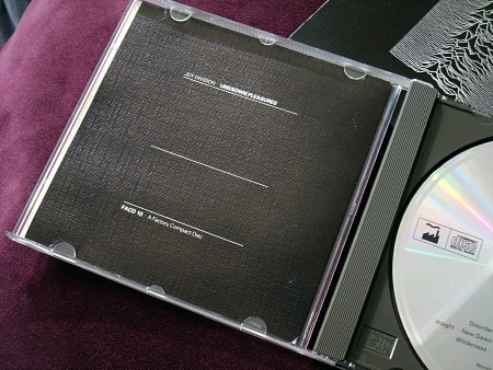 Joy Division 'Unknown Pleasures' original UK CD main insert - rear.