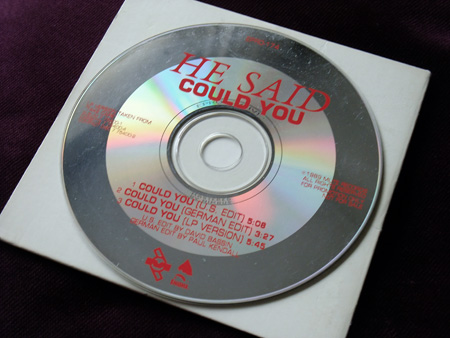 He Said - Could You? - US Promo CD single disc label design.