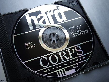 Hard Corps 'Metal and Flesh' 1990 CD - disc label