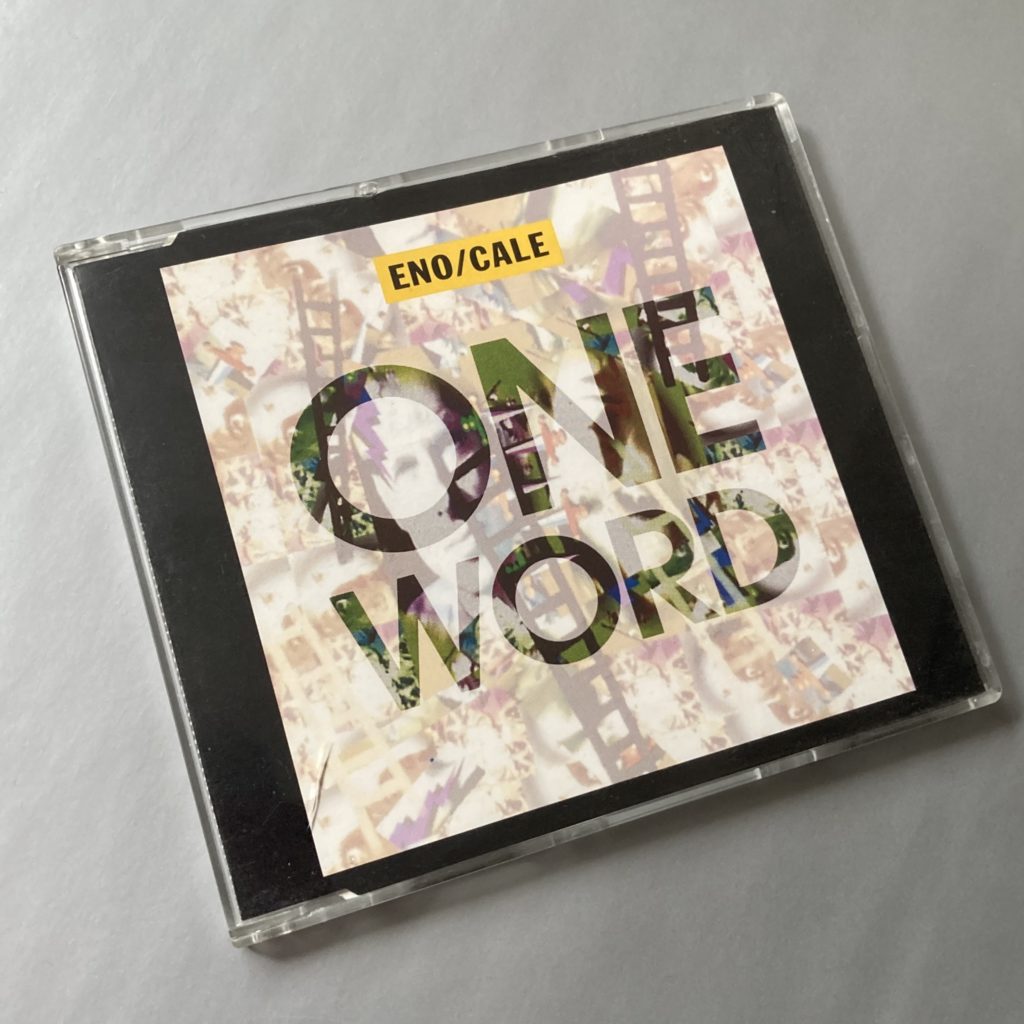 Brian Eno and John Cale - 'One Word' UK CD single front cover design