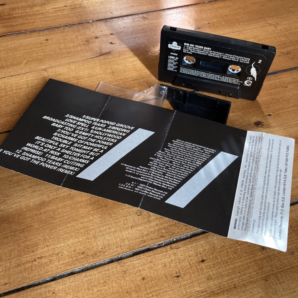 Win 'Uh! Tears Baby (A Trash Icon)' cassette inlay rear